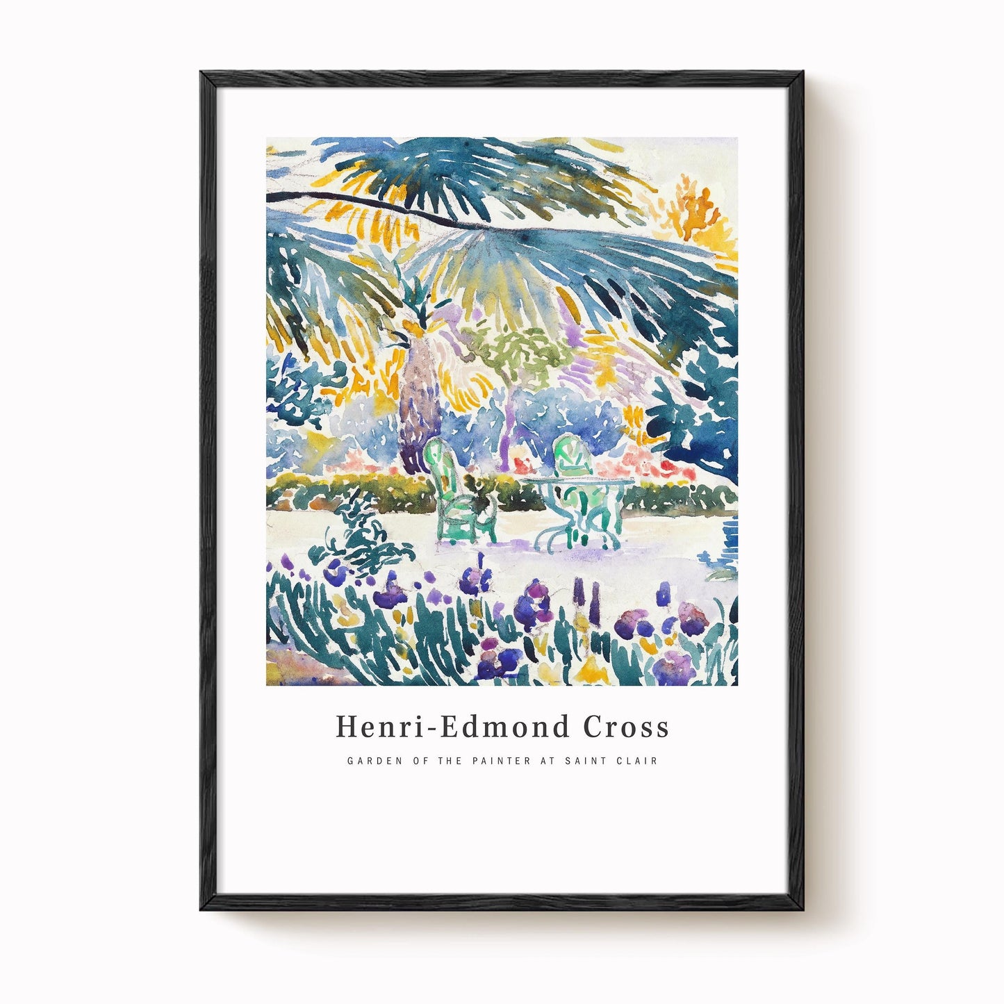 Henri-Edmond Cross - Garden Of The Painter At Saint Clair Print