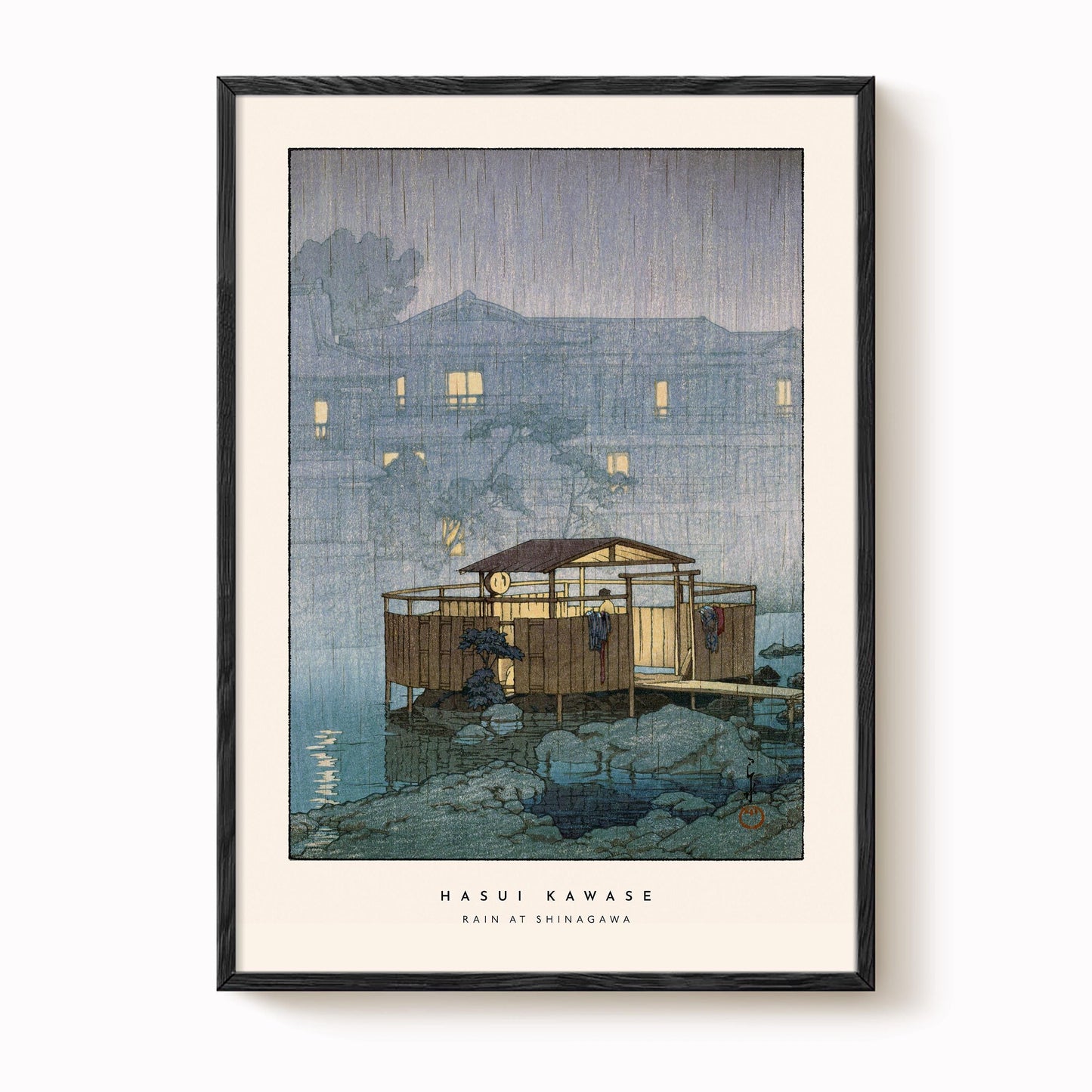 Hasui Kawase - Rain At Shinagawa Print