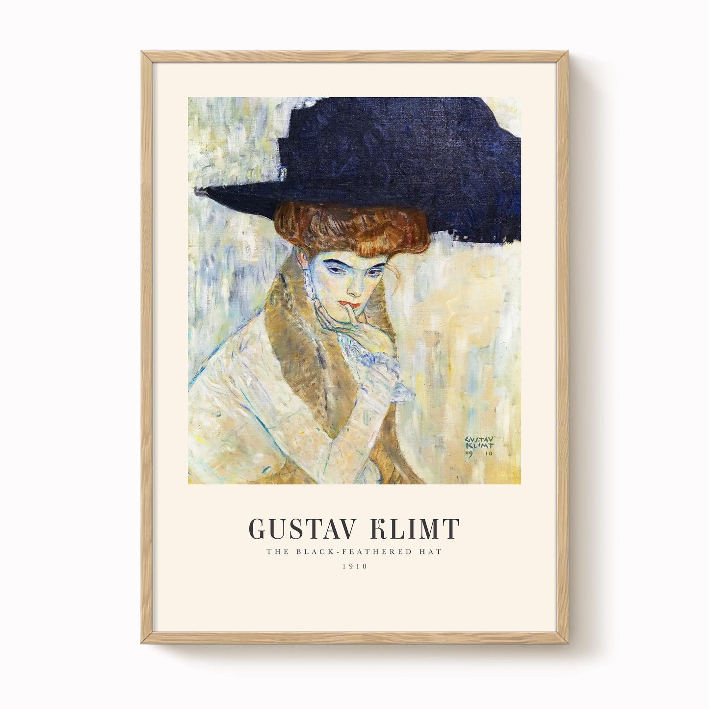Gustav Klimt - Lady with Black Feather Hat Print