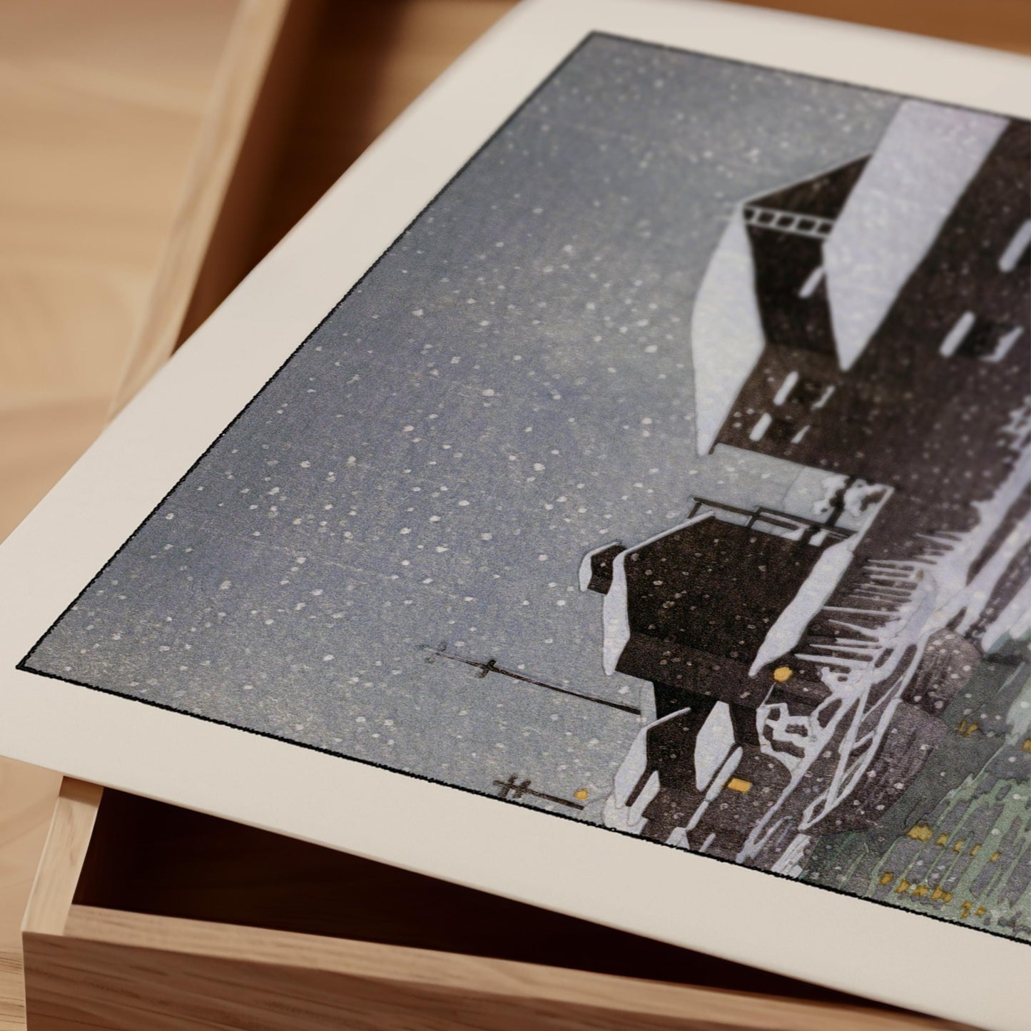 Hasui Kawase - Snow At Kiba Print