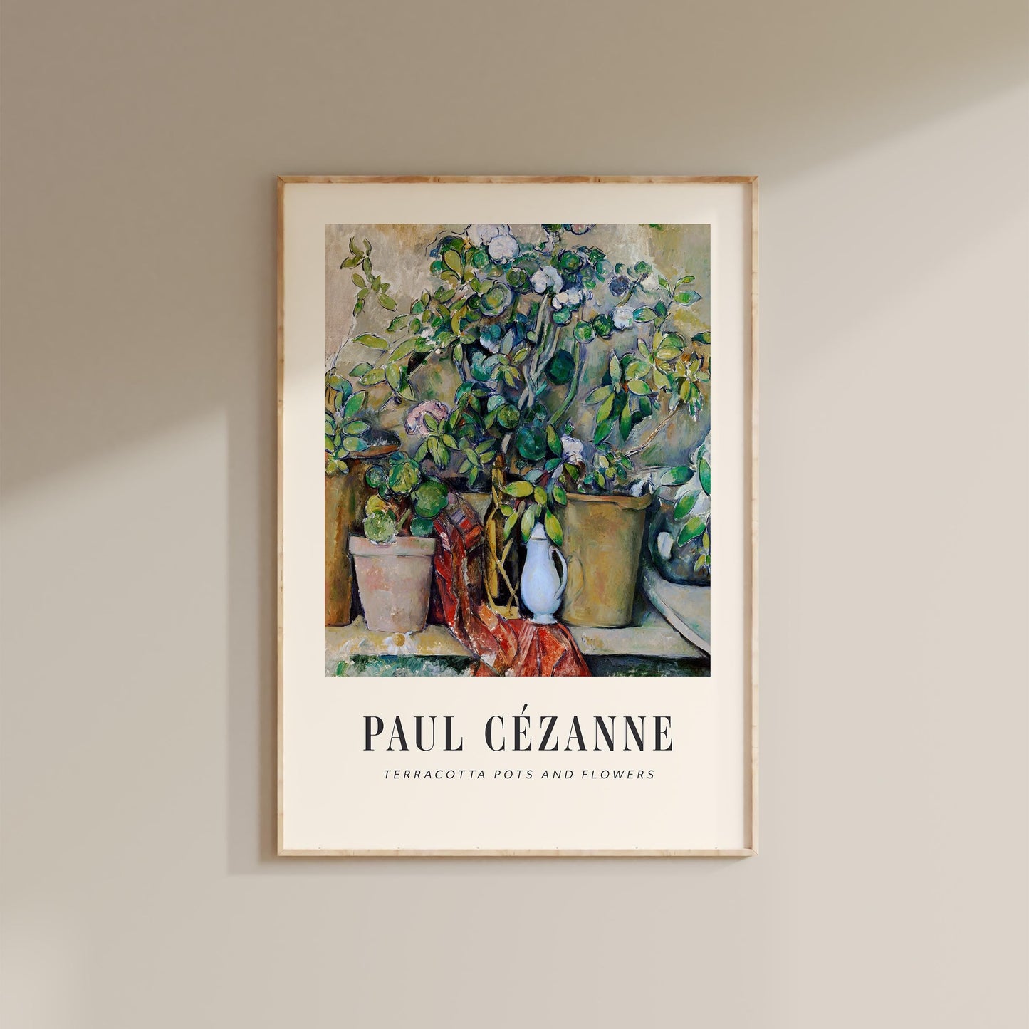 Cézanne - Terracotta Pots and Flowers Print