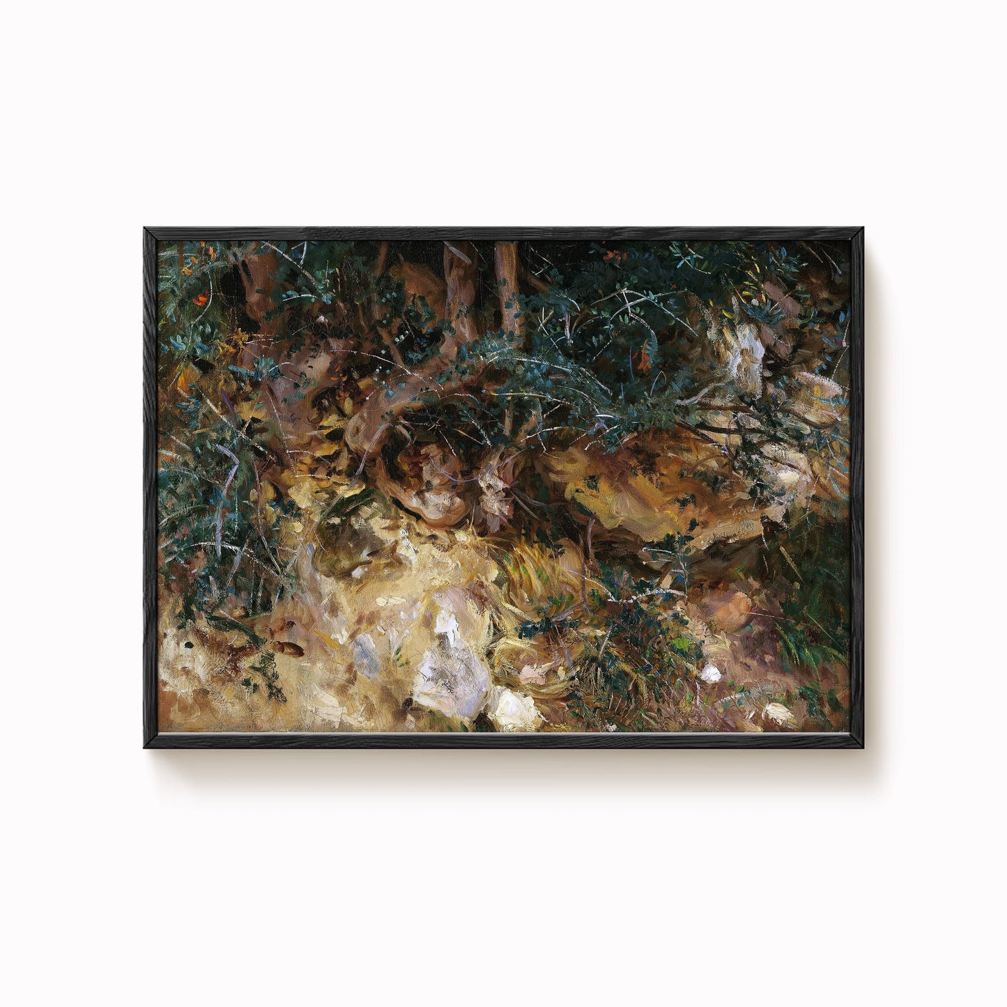 John Singer Sargent - Valdemosa, Majorca – Thistles and Herbage on a Hillside Print