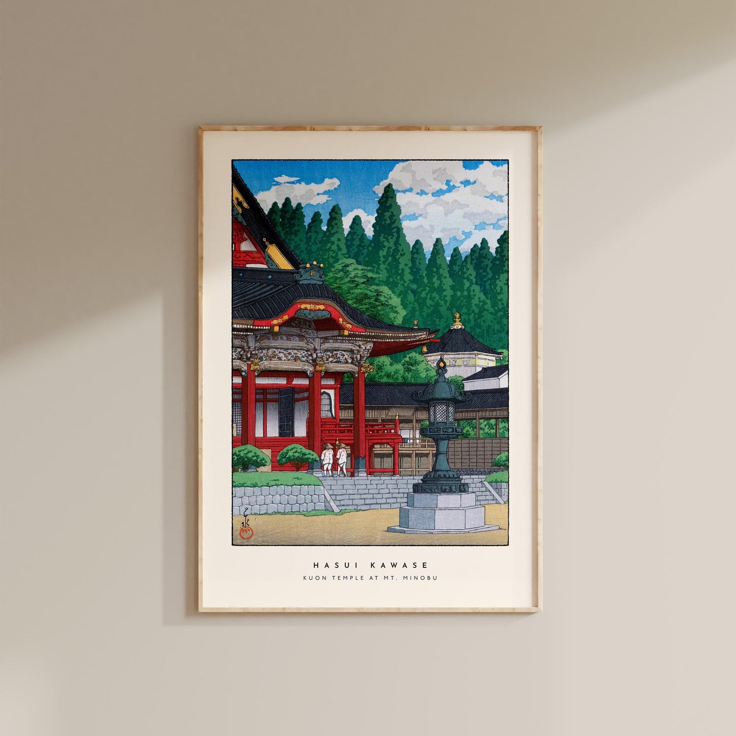 Hasui Kawase - Kuon Temple At Mt Minobu Print