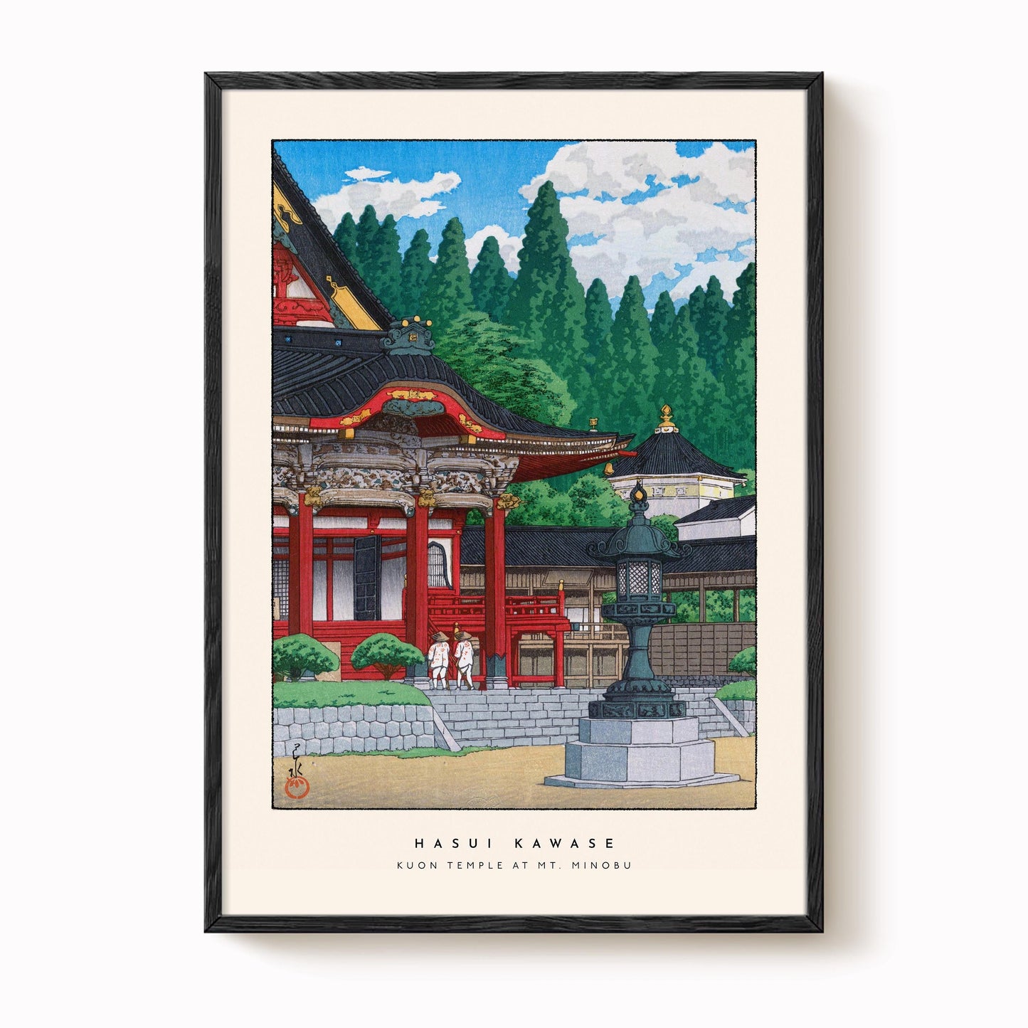 Hasui Kawase - Kuon Temple At Mt Minobu Print