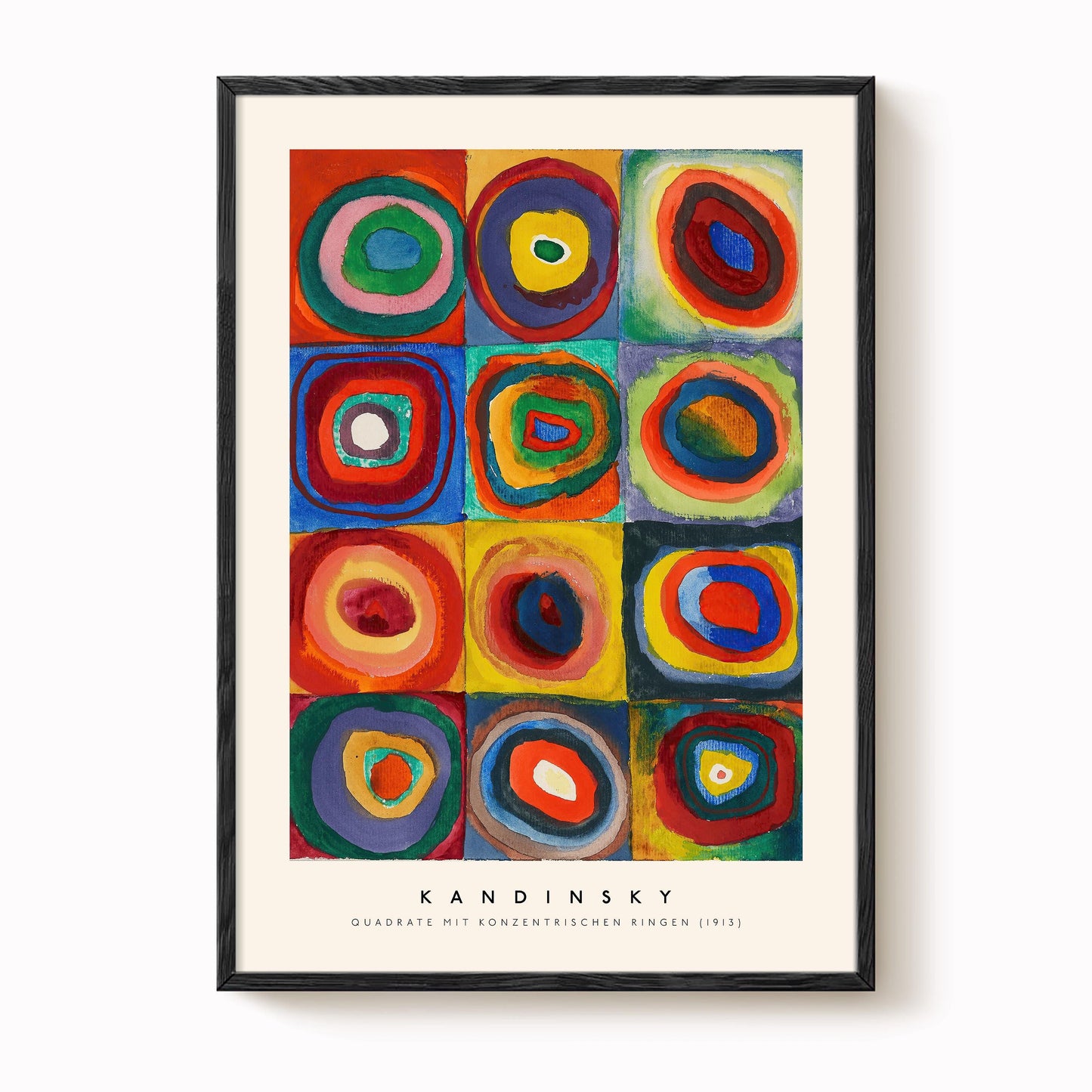 Kandinsky - Quadrate mit konzentrischen Ringen Print