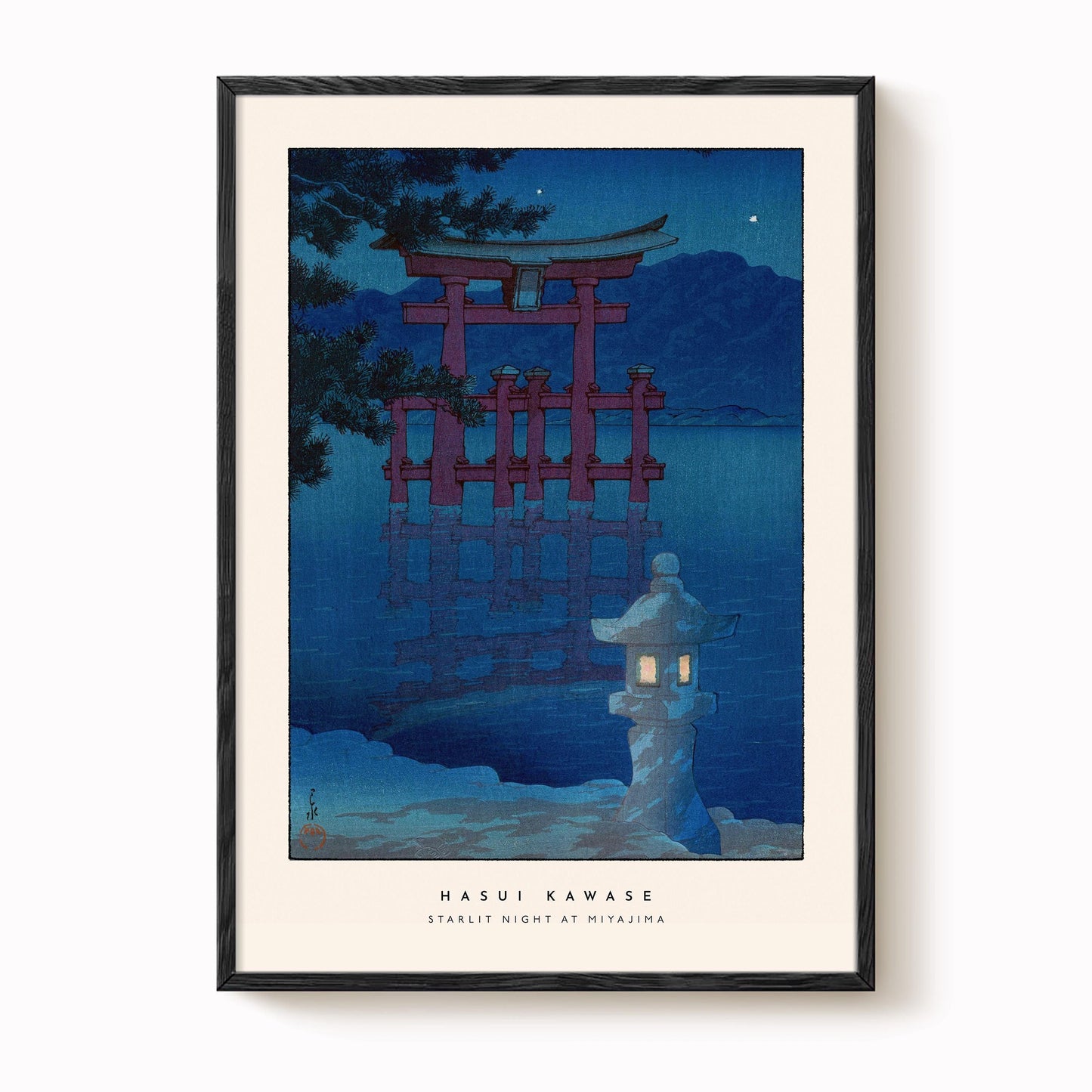 Hasui Kawase - Starlit Night Miyajima Print