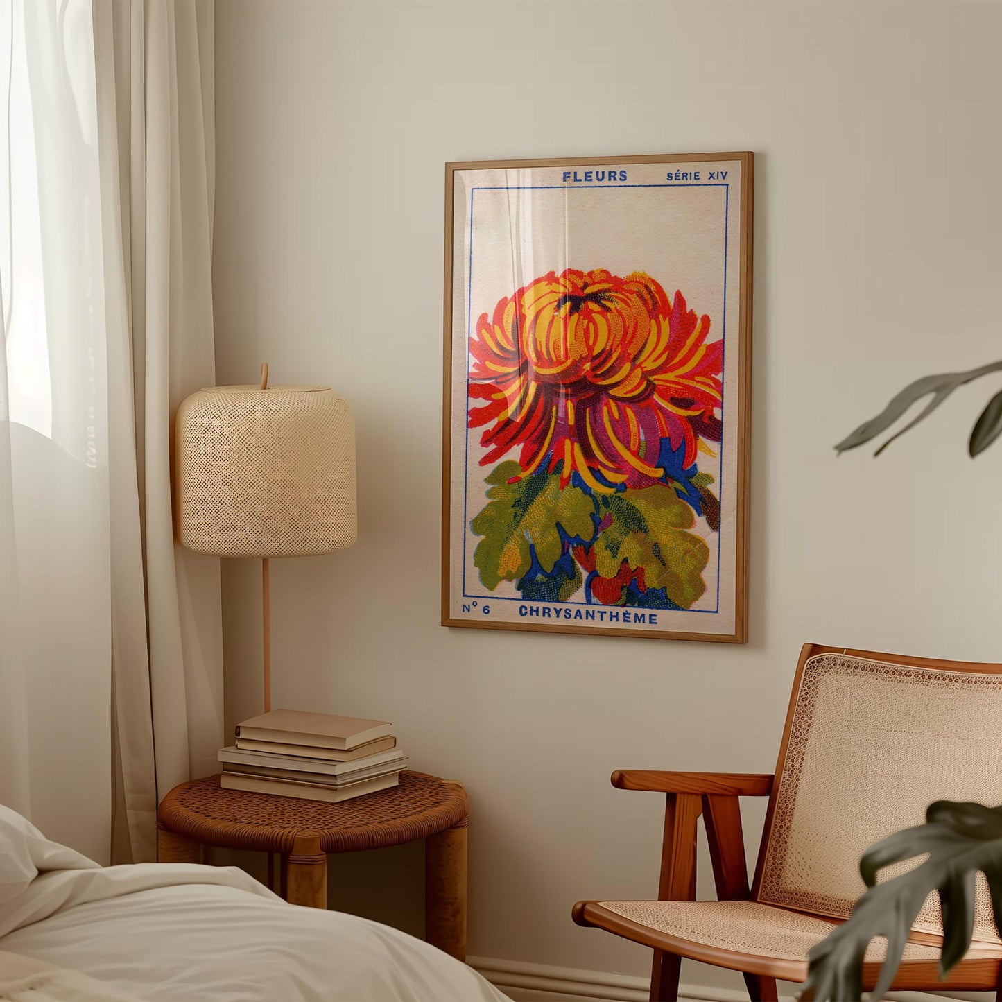 Vintage Chrysanthemum Print