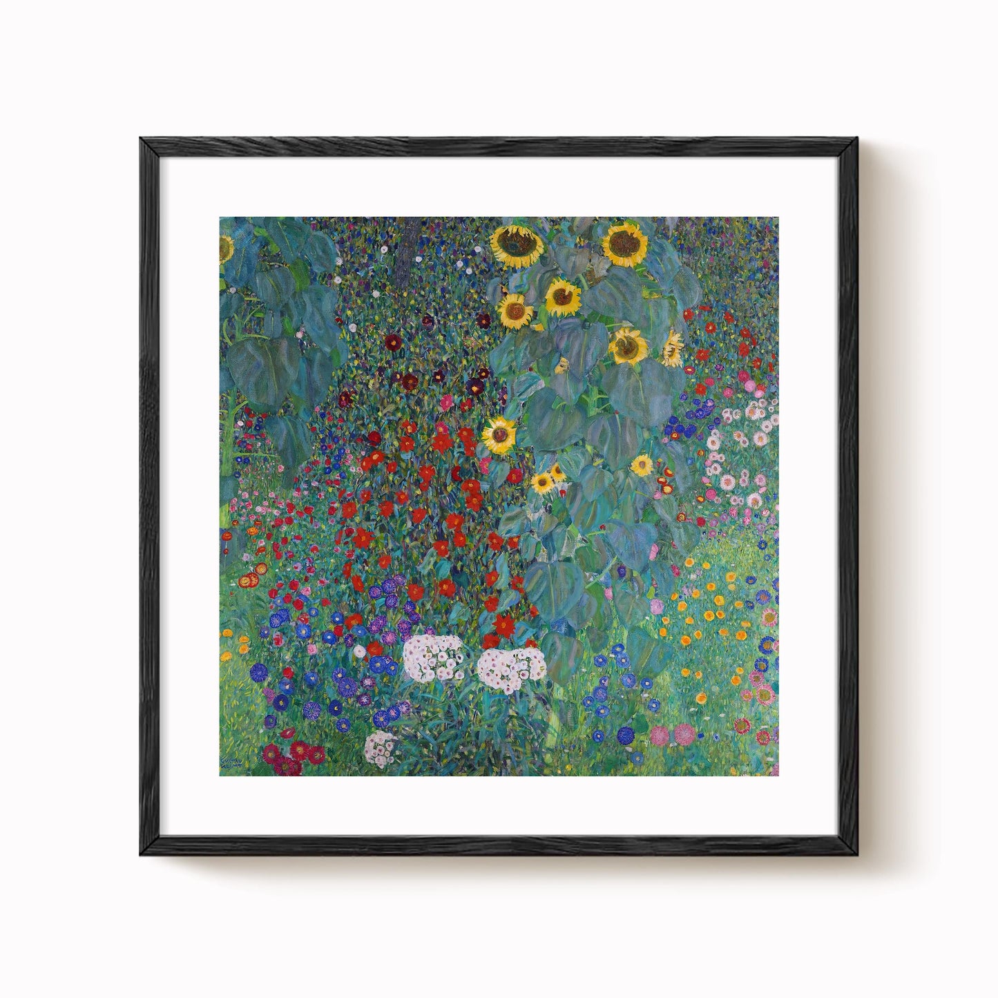 Gustav Klimt - Cottage Garden with Sunflowers Print