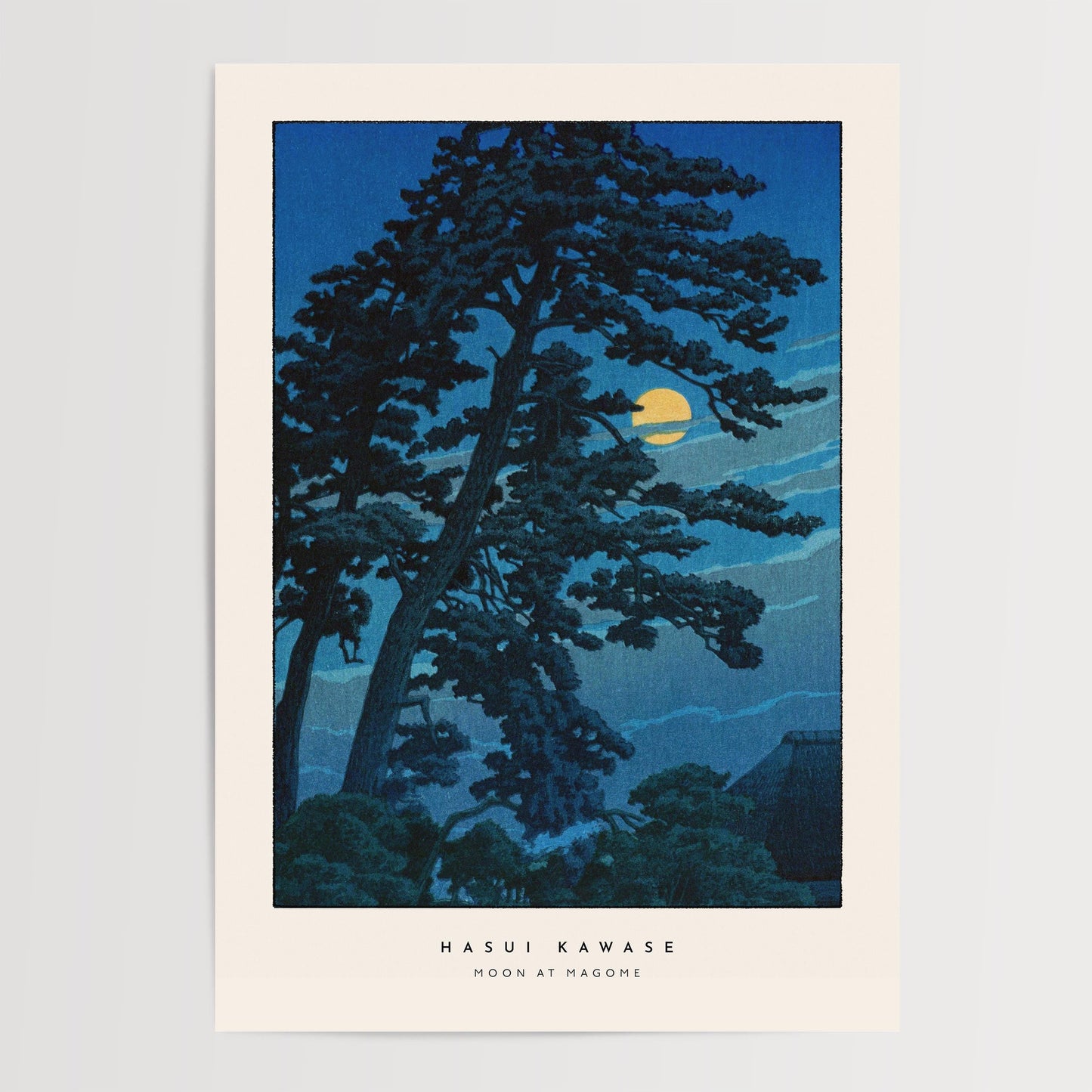 Hasui Kawase Moon At Magome Print