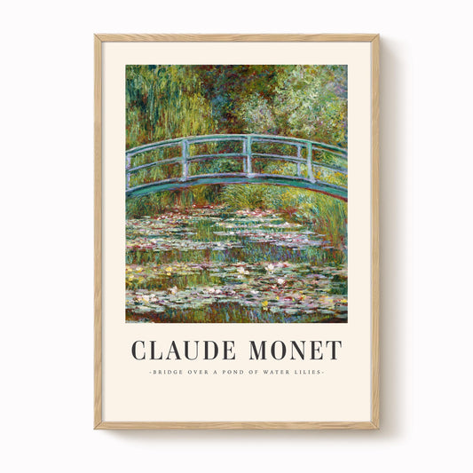 Monet - Water Lily Pond Bridge Print