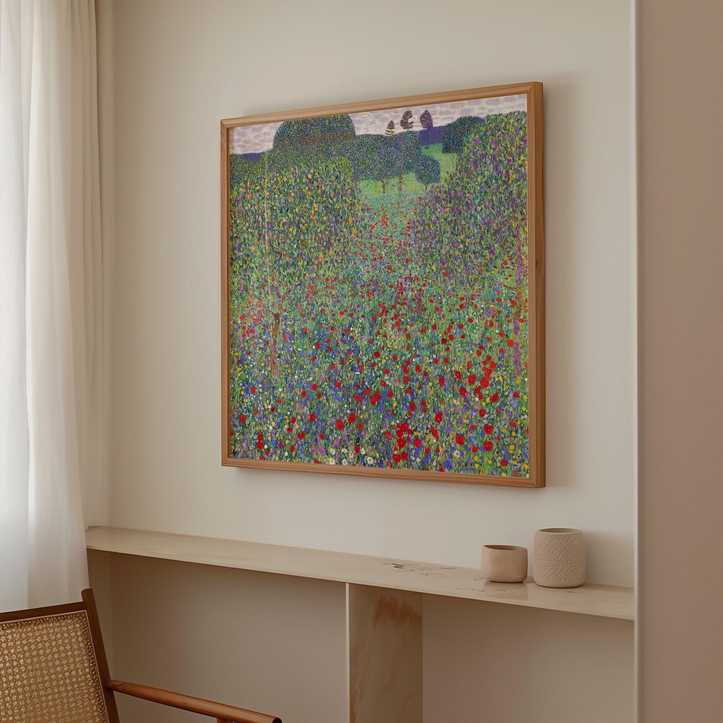 Gustav Klimt - Poppy Meadow Art Print