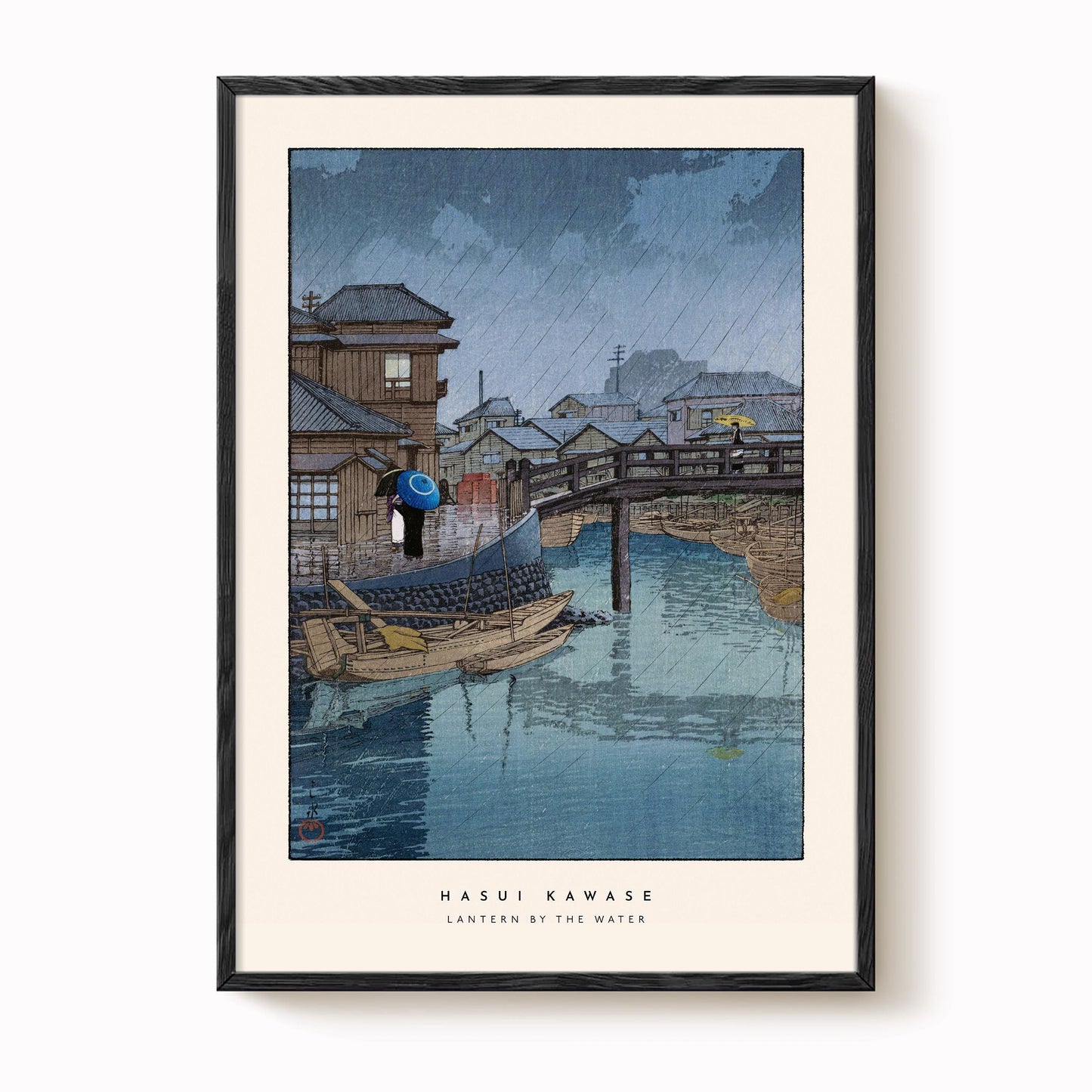 Hasui Kawase - Lantern By The Water Print
