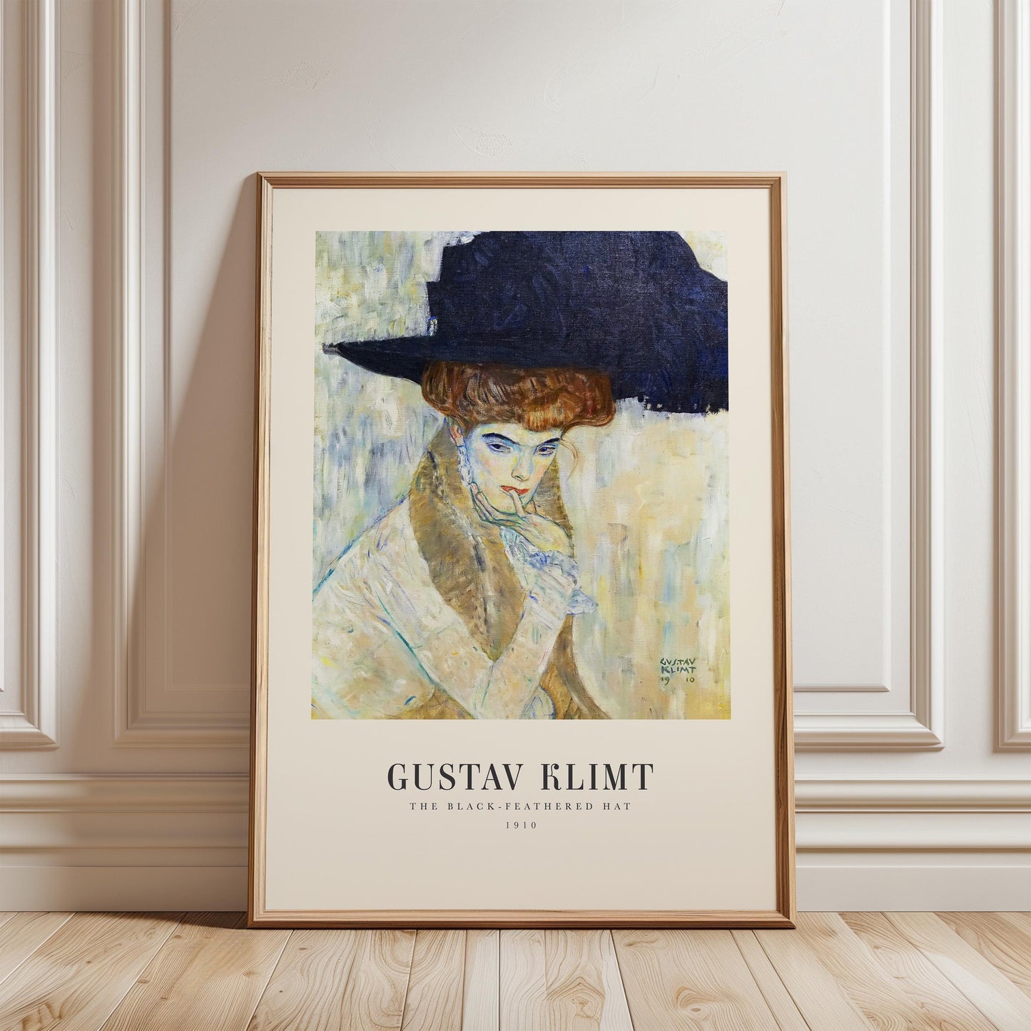 Gustav Klimt - Lady with Black Feather Hat Print
