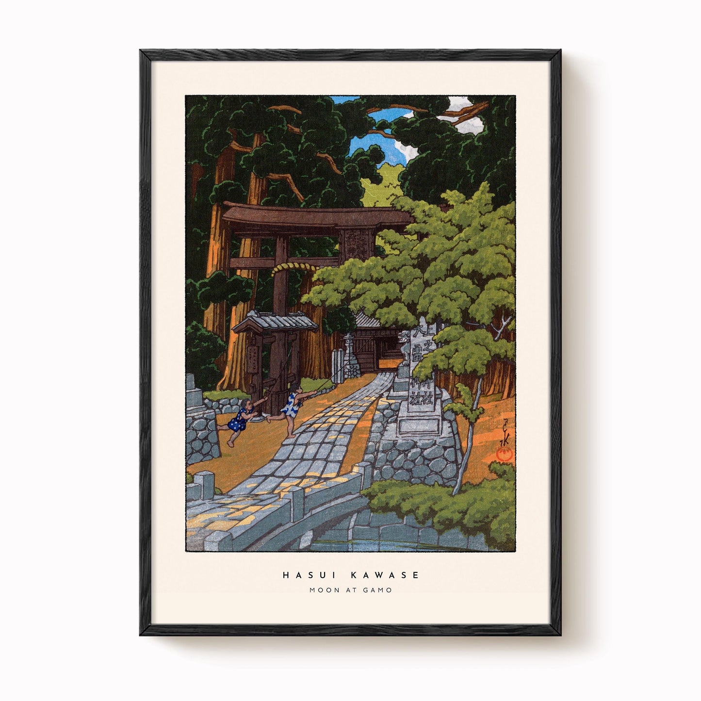 Hasui Kawase Moon At Gamo Print