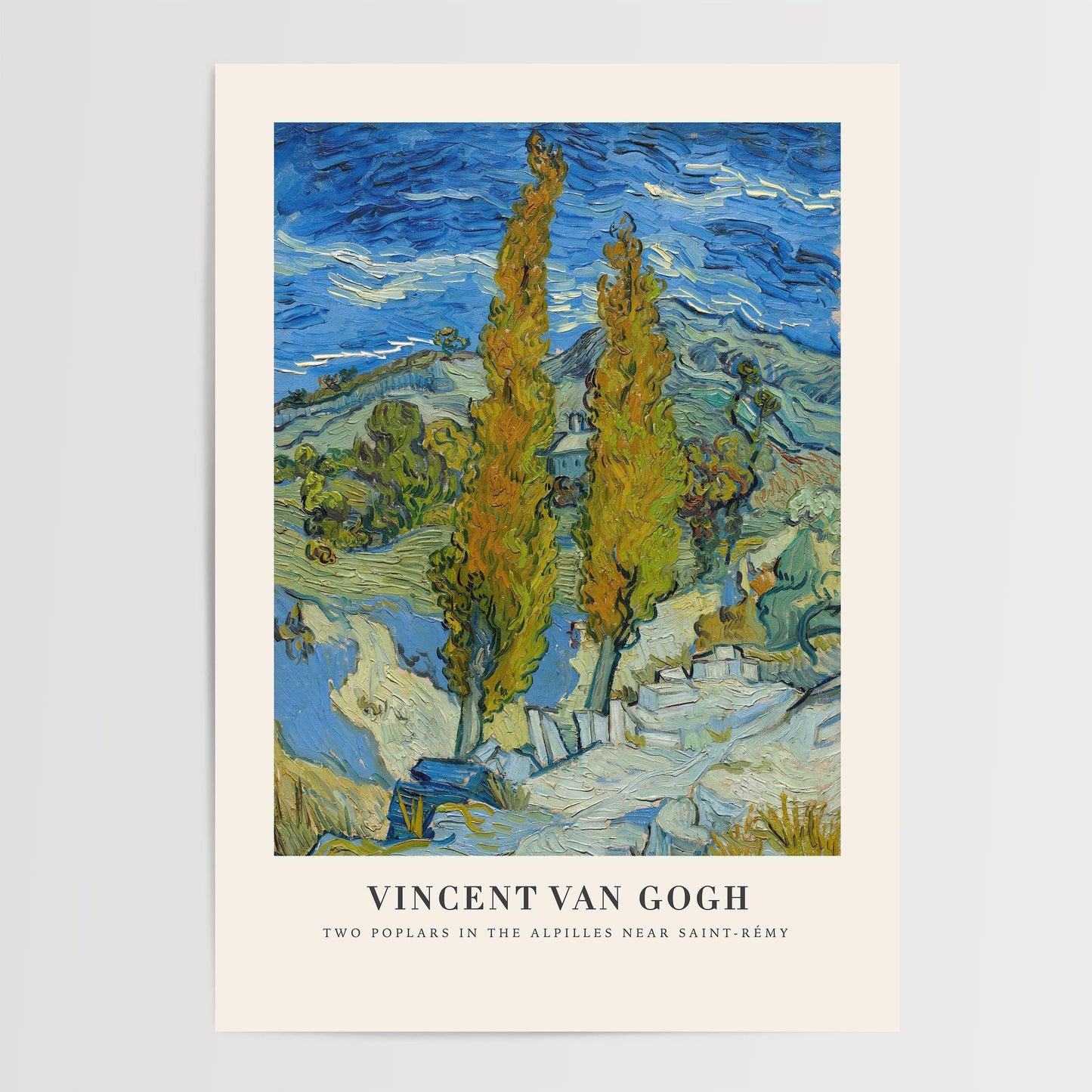 Van Gogh - Two Poplars in the Alpilles near Saint-Remy Print