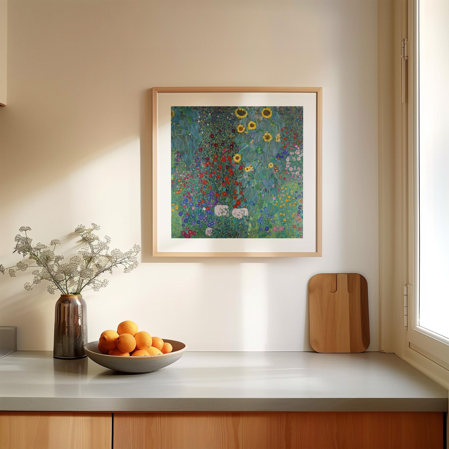 Gustav Klimt - Cottage Garden with Sunflowers Print
