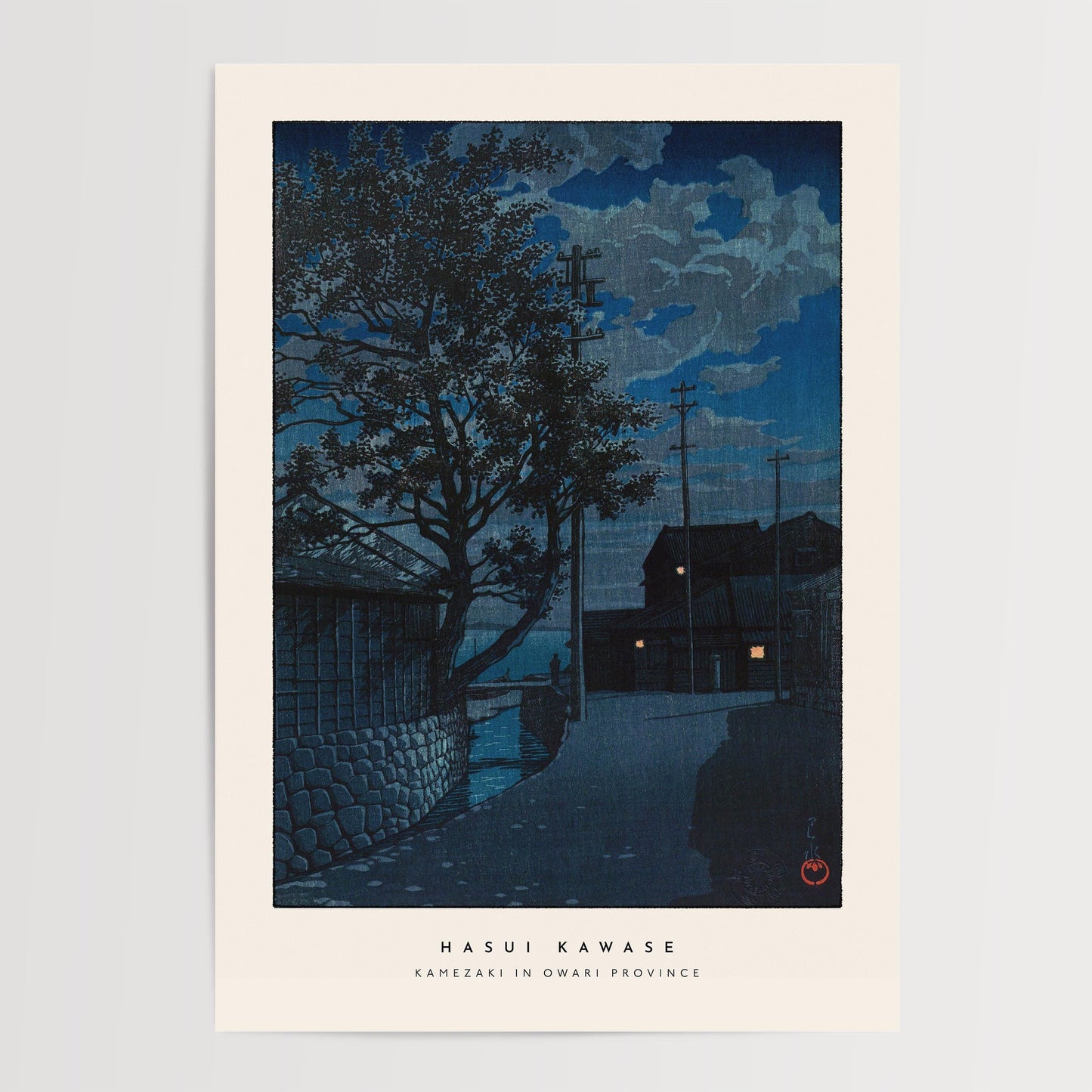 Hasui Kawase - Kamezaki In Owari Province Print