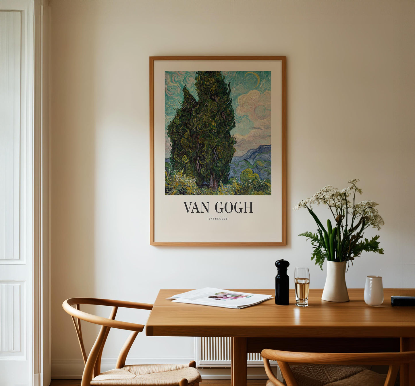 Van Gogh - Wheat Field with Cypresses Print